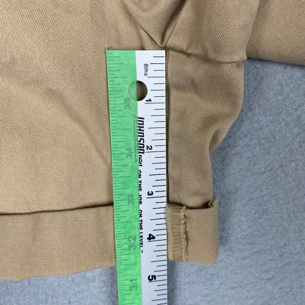 Banana Republic Roll Up Chino Stretch Cuffed Shorts Womens 4 Khaki Tan